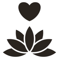 Minimalist lotus and heart design